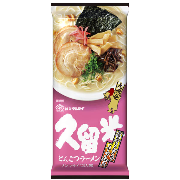 マルタイ 久留米濃厚とんこつラーメン 濃厚とんこつ味 194g 1セット（2人前×3個入） - アスクル