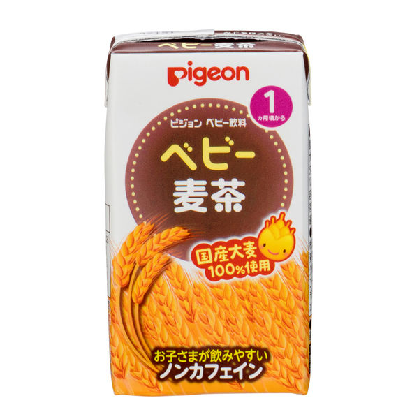 1ヵ月頃から】ピジョン ベビー麦茶 1セット（4パック：125ml×12