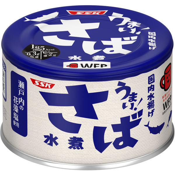 缶詰 うまい！鯖・さば水煮 国内水揚げ 150g 1セット（1缶×12
