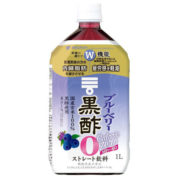 黒酢ページ ミツカン ブルーベリー黒酢 カロリーゼロ 1000ml 1箱（6本入） - アスクル
