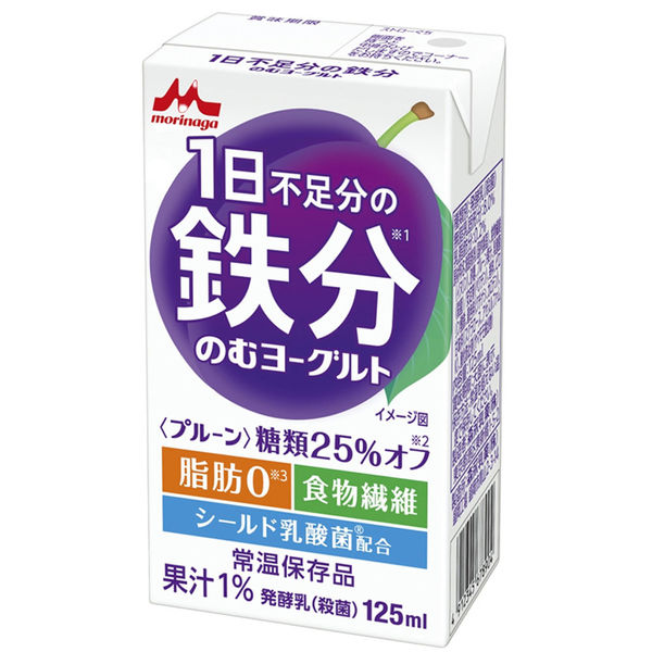 森永乳業 1日不足分の鉄分 のむヨーグルト 125ml 1箱（24本入）