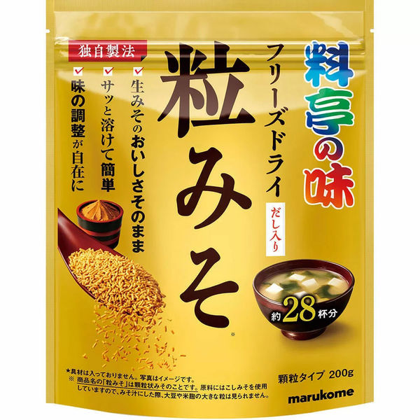 マルコメ 料亭の味 フリーズドライ粒みそ 200g 1セット（24袋）味噌