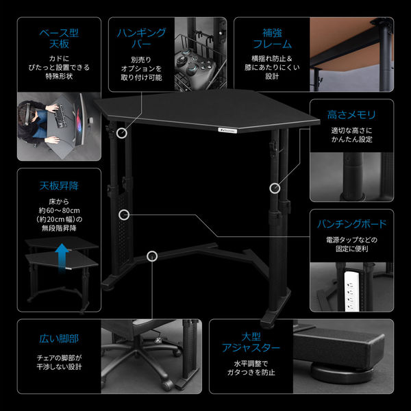 車上渡し】Bauhutte(バウヒュッテ) カドデスク 幅720×奥行720×高さ