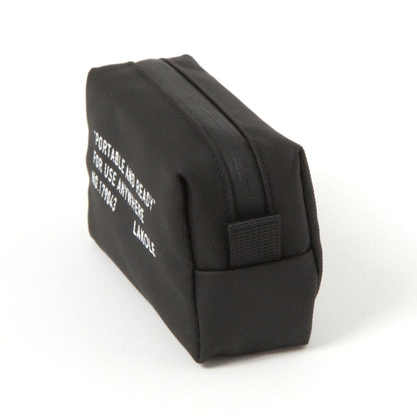 ポーチ 撥水 WRミニスクエアポーチ ブラック LAKOLE/ラコレ - アスクル