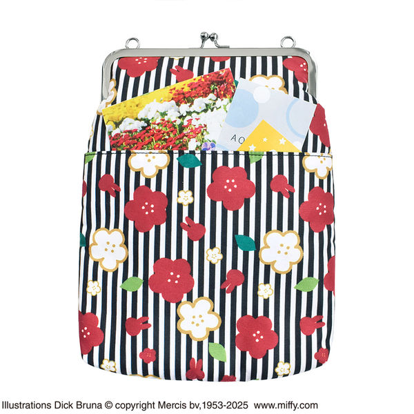 セントレディス ミッフィー 御朱印帳ポーチ( がま口)縞梅 ST-CNMF0013