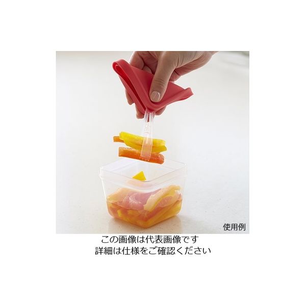 旭電機化成 ふたがトングになる保存容器 サーモンピンク ATN-01SP 1個