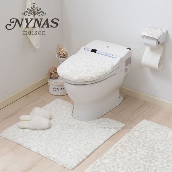 センコー NYNAS ミロワール ロング トイレマット 約90×70cm ピンク NYB200413 1個（直送品） - アスクル