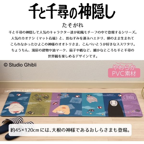 センコー 千と千尋の神隠し たそがれ ロングマット 約45×120cm ブルー