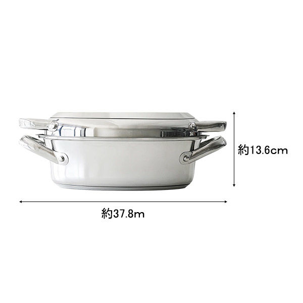 銅製オーバルパン両手鍋 楽天市場】オーバルパン 両手鍋 28cm IH対応 フタ付 ステンレス