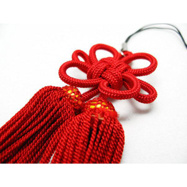 GRANROAD ハンドベルク 巧工房 菊結びミニタッセル レッド HK-02 1個