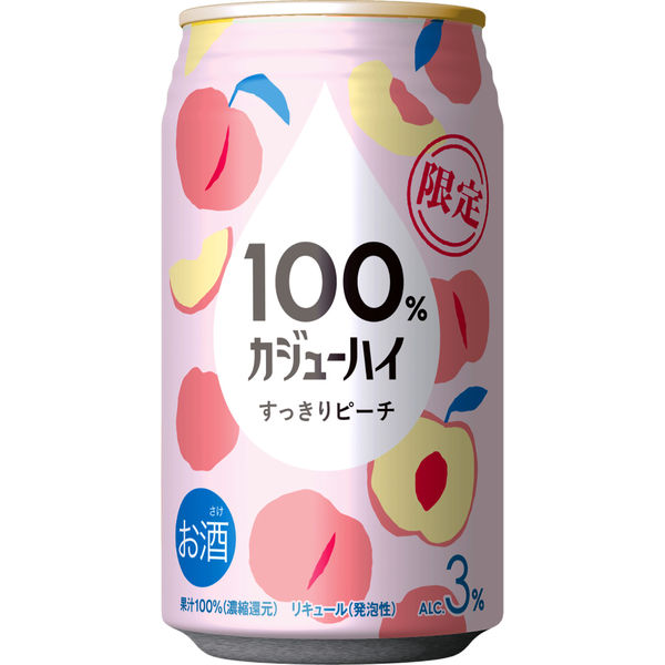 チューハイ 富永貿易 100％カジューハイ すっきりピーチ 缶