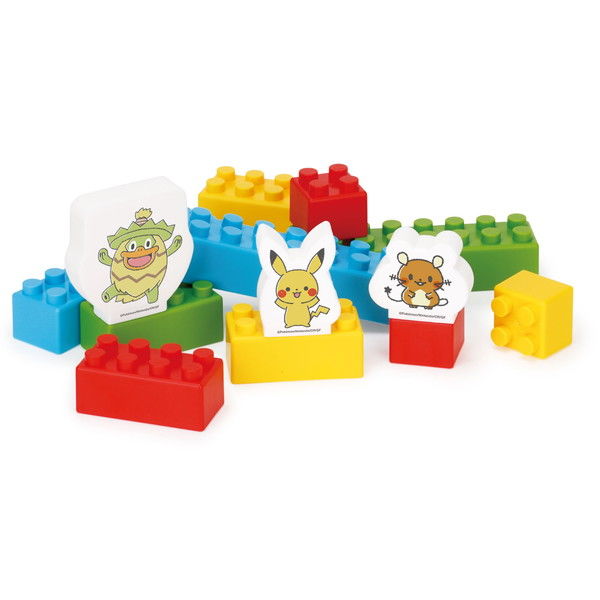 カワダ おおきなダイヤブロック モンポケ ピカチュウとブロック