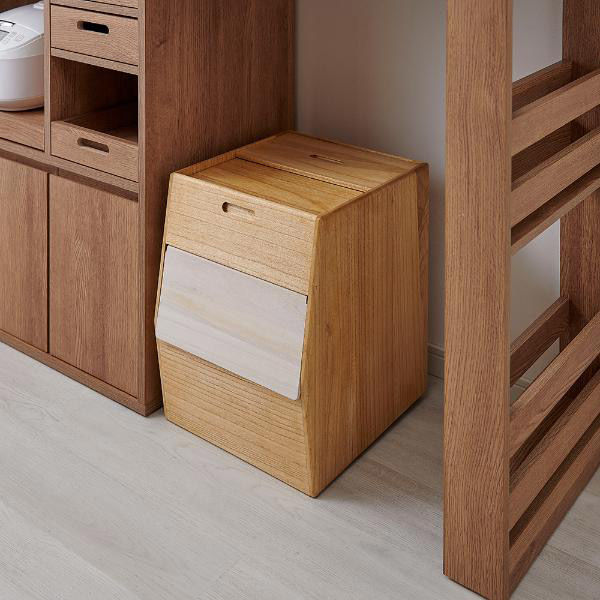 オスマック 米びつ 30kg 計量 キャスター付き KIRISAI 桐のこめ