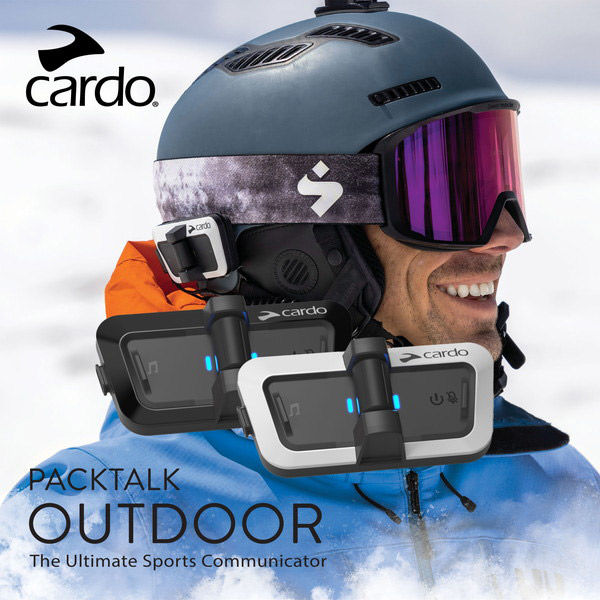Cardo PACKTALK OUTDOOR インカム ホワイト2台セット Cardo バイク用インカム PACKTALK OUTDOOR ホワイト デュオ