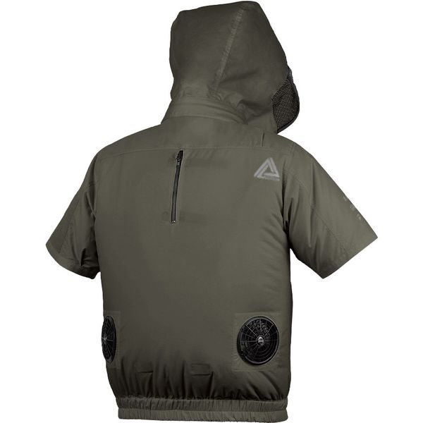 空調服(R) 半袖ブルゾン 14.4Vファンバッテリーセット カーキ×チャコールグレー S 37-1501-40-S-SK23021K7（直送品）