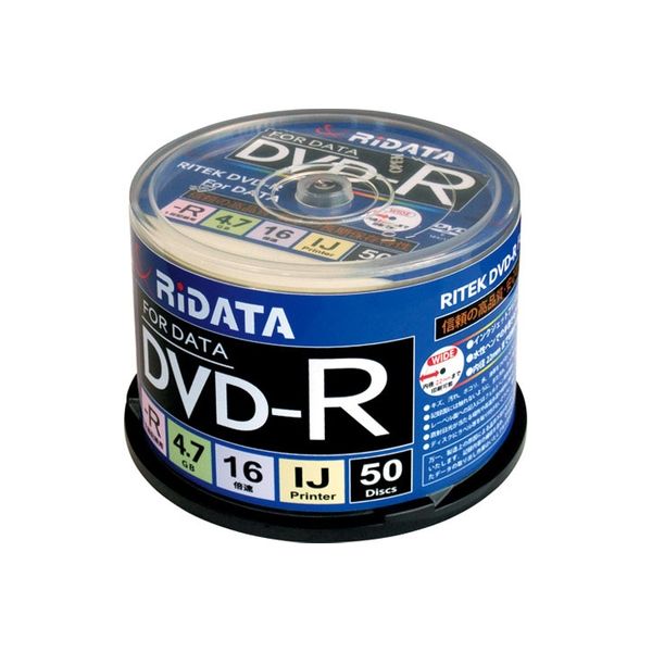 RiTEK データ用DVD-R 50枚 D-R16X47G.PW50SP B 1パック（直送品