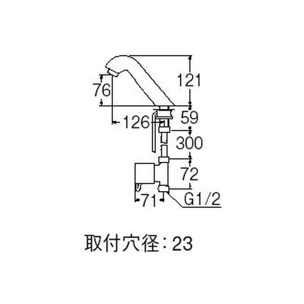 SANEI 自動水栓 EY501-13 1個（直送品） - アスクル