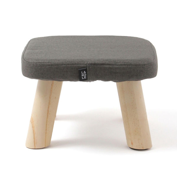 スツール ファブリックスツール2-ショート チャコール LAKOLE/ラコレ