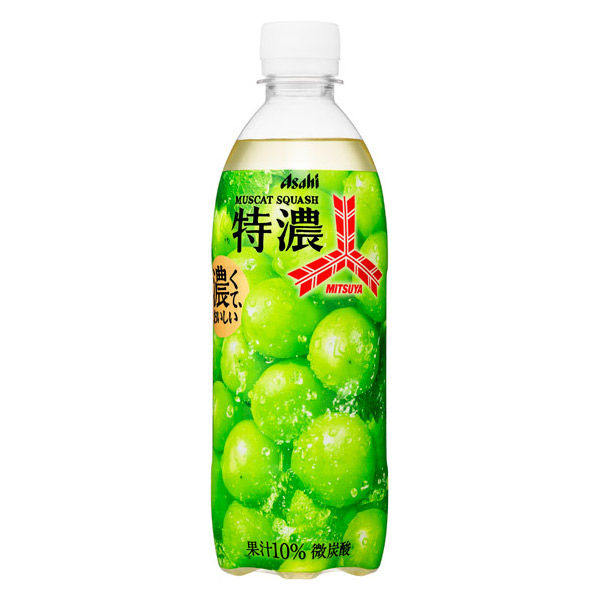 アサヒ飲料 三ツ矢特濃マスカットスカッシュ 500ml 1箱（24本入