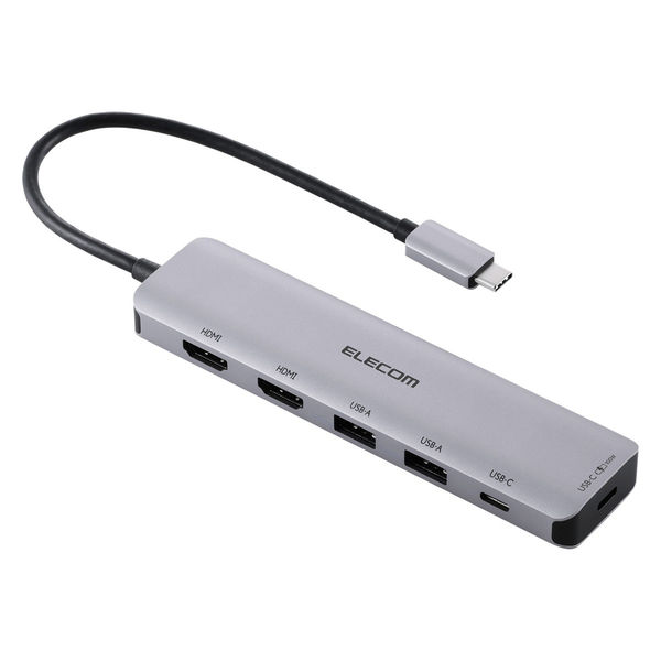 ドッキングステーション タイプC ハブ 6in1 HDMI×2 USB-C USB