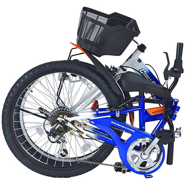 池商 22インチ折りたたみジュニアMTB シマノ6段変速 MJ822F ブルー 1台