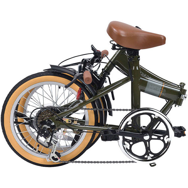 池商 16インチ折たたみ自転車 6段変速 MF103 ミリタリーグリーン 1台