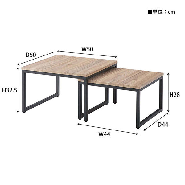 東谷 ネストテーブル MIPー15DGY 212513 1台（直送品） - アスクル