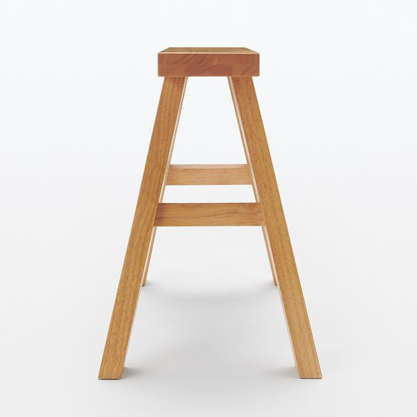 無印良品 木製ベンチ 小 ラバーウッド材 48.5×30×44cm 良品計画