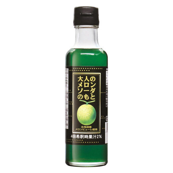 メロンソーダ様② シロップ 割り材 大人のメロンソーダのもと 瓶 200ml 3本 - アスクル