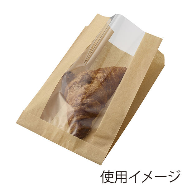 NF窓付耐油ガゼットパック 大 未晒無地 1袋（100枚入） - アスクル