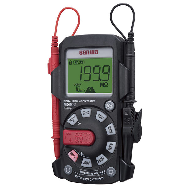 三和電気計器 絶縁抵抗計 MG102 1個（直送品） - アスクル