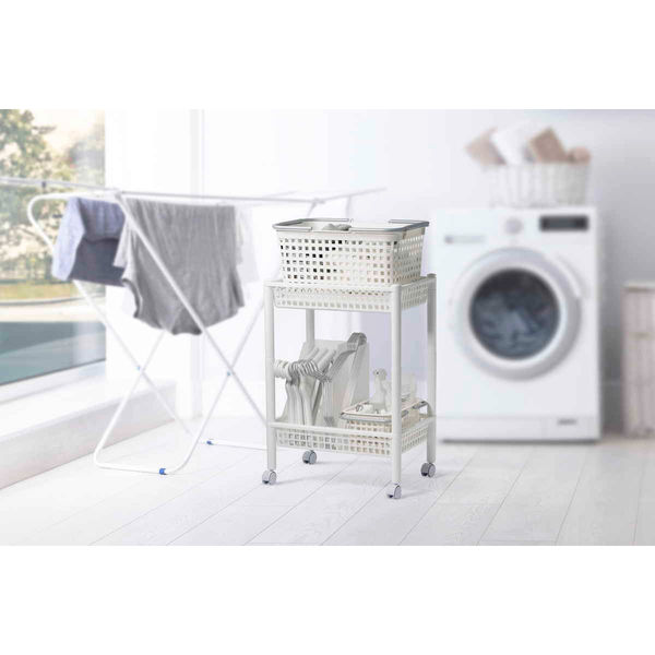 吉川国工業所 ランドリーバスケット ストレージランドリーワゴン 2段