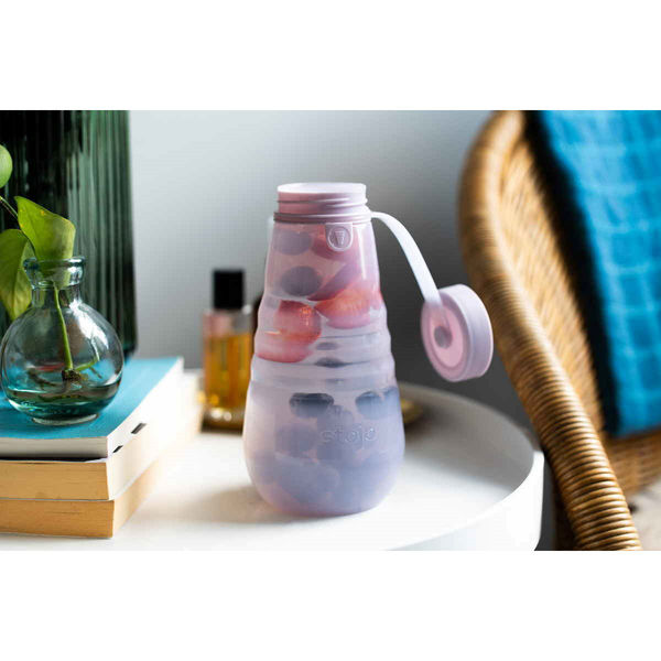 stojo 水筒 590ml 折りたたみ 半透明 Jelly JellyLilac 473291 1個