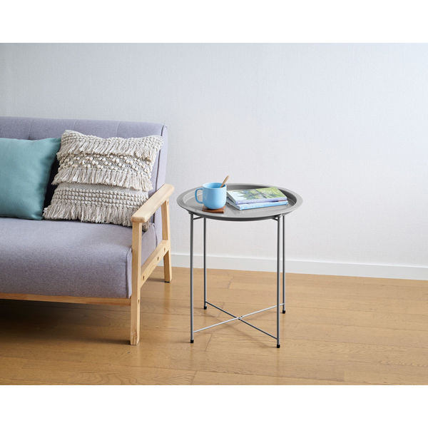 パール金属 スチールトレイテーブル グレー N-7304 1個（直送品