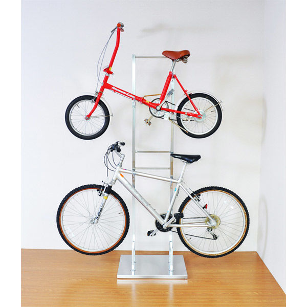 足立製作所 室内専用 自転車ラック【2台用】/シルバー 1530SV 1個