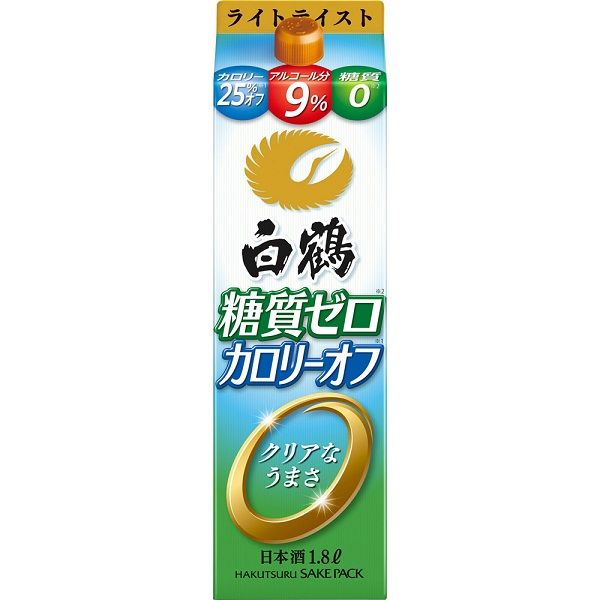 白鶴 糖質ゼロ カロリーオフ ライトテイスト 1.8L パック 1セット（1本