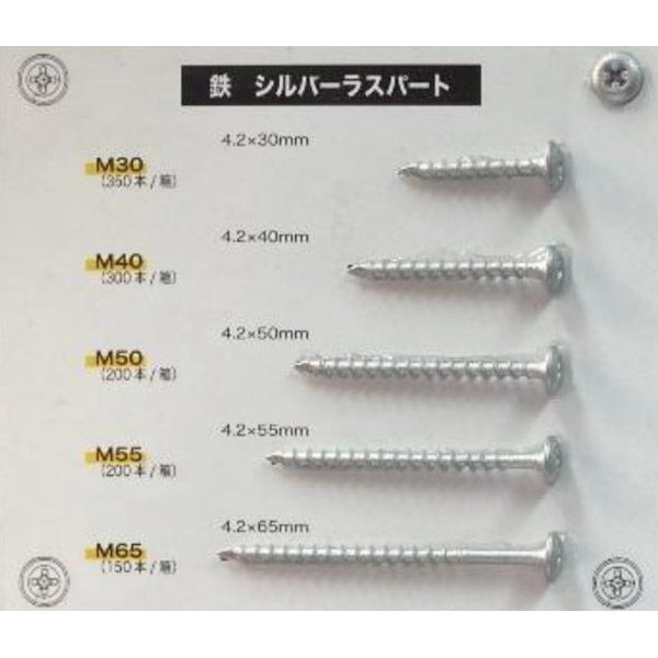 キット ハイパービス 鉄シルバーラスパート 4.2×55 木下地専用ビス