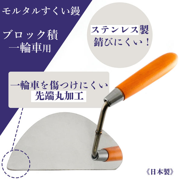 ビッグマン モルタルすくい鏝ブロック積 一輪車用 022202 1個（直送品 