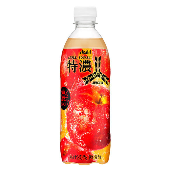 アサヒ飲料 三ツ矢特濃アップルスカッシュ 500ml 1箱（24本入） - アスクル
