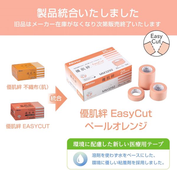 旧品】ニトムズ 優肌絆不織布(肌) 3251 1箱(24巻入