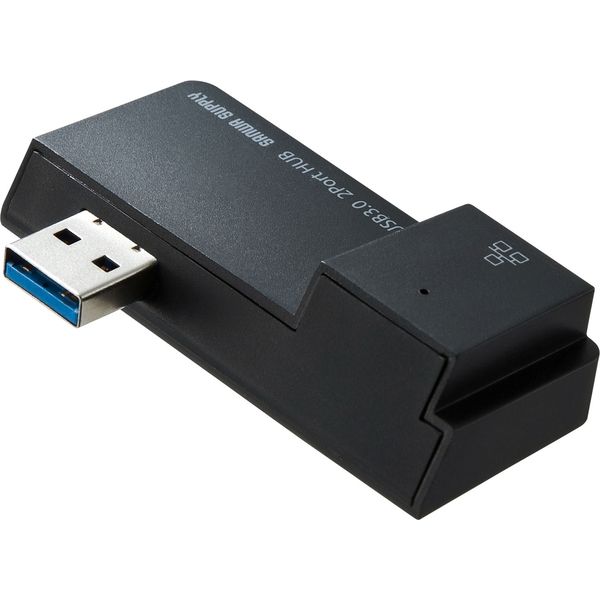 USBハブ USB3.2Gen1 USB3.2Gen1×2、LAN×1 USBポート USB-3HSS2BK2 サンワサプライ 1個 - アスクル