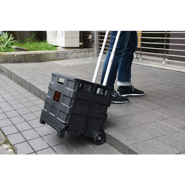 YAMAZEN オリコンカート((コンテナキャリー) 黒色 耐荷重25KG
