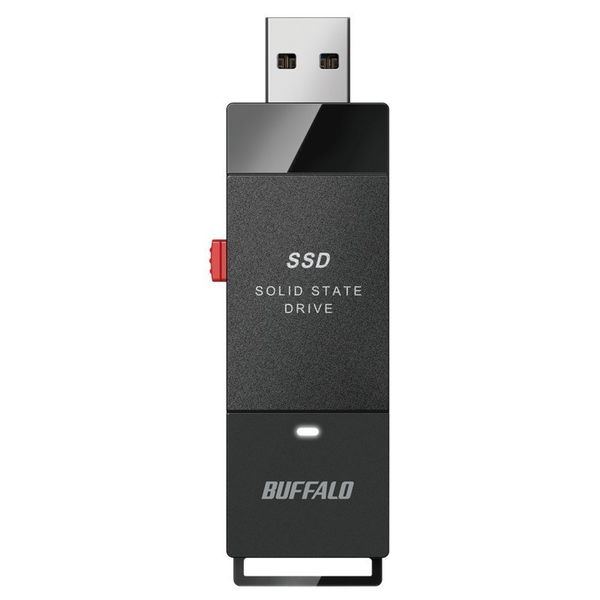 ポータブルSSD 2TB バッファロー 外付け 超小型 Type-Cコネクタ付属 USB3.2（Gen2）SSD-SCT2.0U3-BA