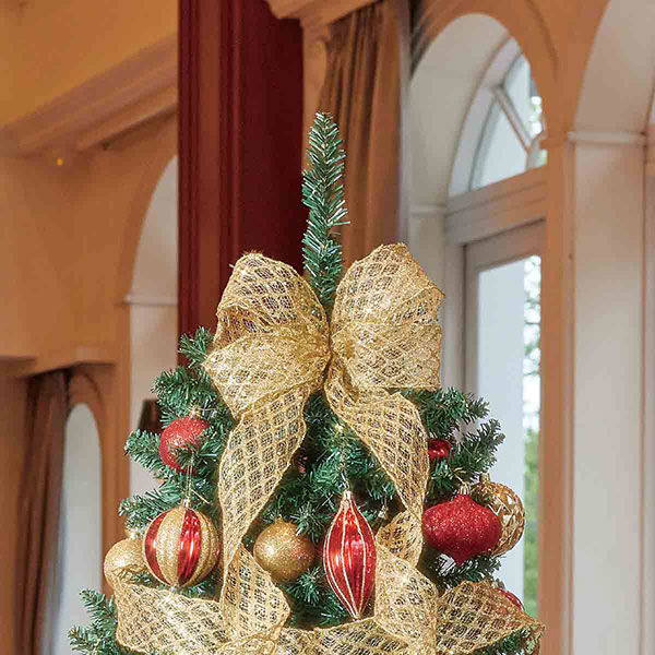 ストア・エキスプレス コンチネンタルクリスマスツリーセット ゴールド・レッド 高さ180×幅110cm 8736-1820 1セット（直送品）