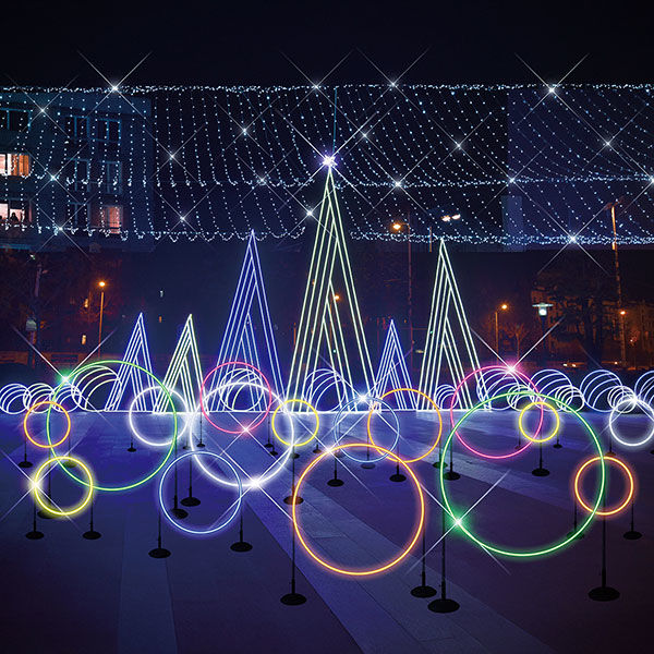 アミューズ LEDフレキシ リング イルミネーション 飾り レッド(小) AFLN-2R-RS 1個(直送品) アミューズ LEDフレキシ リング イルミネーション 飾り レッド(小) AFLN-2R-RS 1個(直送品)