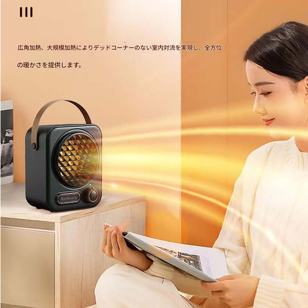 アスコ セラミックヒーター グリーン GXZ-N9(G) C1000660 1台（直送品