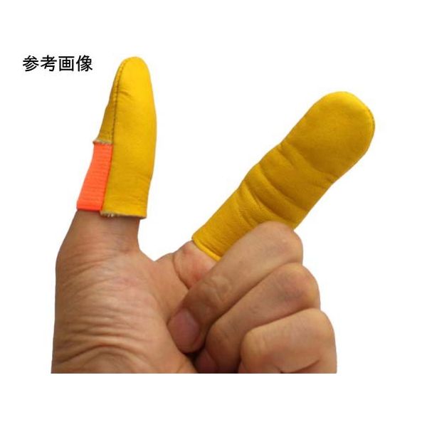 ウインセス 牛革指サック 男性 親指用 オレンジ 1袋(10本入) 4017M1-OR