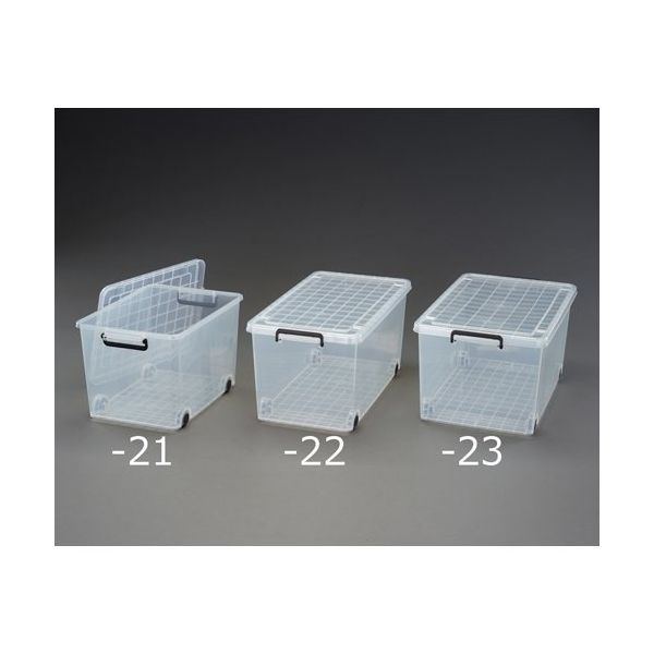 エスコ 390x740x350mm バックル収納ケース(キャスター付/7個) EA506MB-22BA 1セット（直送品）