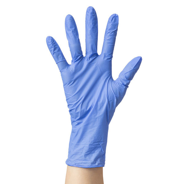 川西工業 ニトリル使いきり手袋 ブルー M #2060 1箱（250枚入） - アスクル