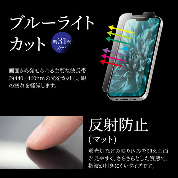 iPhone 14/13/13 Pro ガラスフィルム「GLASS PREMIUM FILM」 マット